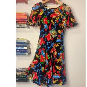 Vintage Nipon Boutique Silk A-Line Dress Size 6